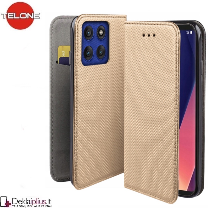 Telone atverčiamas dėklas - auksinės spalvos (Motorola Edge 60 Pro) Telone atverčiamas dėklas - auksinės spalvos (Motorola Edge 60 Pro)